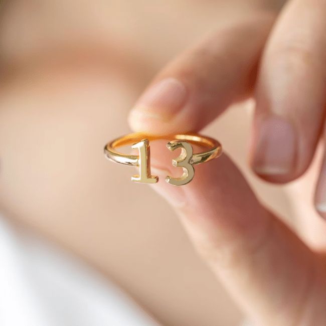 Custom Lucky Number 13 Ring