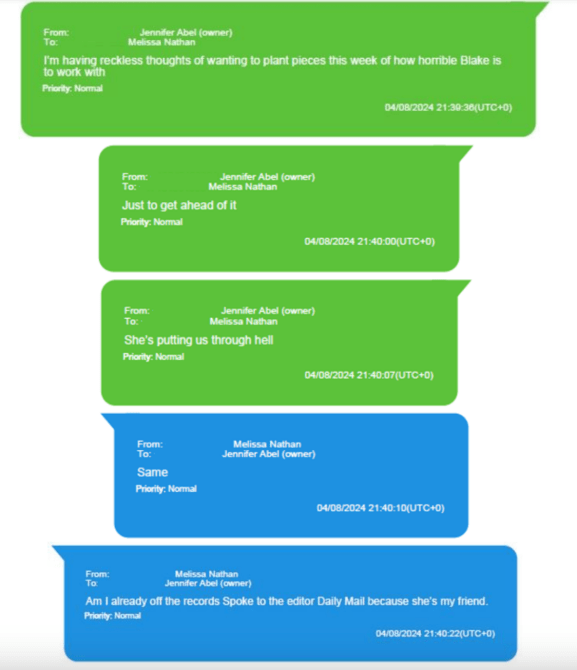 text from Blake Lively v. Wayfarer Studios