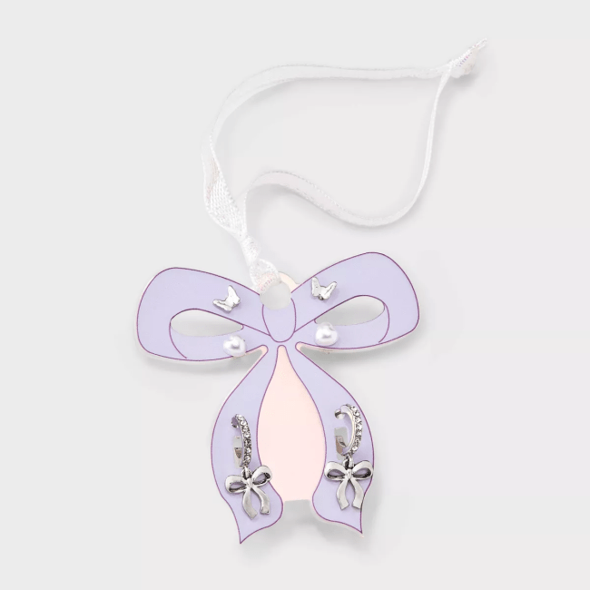 Wild Fable Butterfly Pearl and Bow Stud and Drop Earring Set