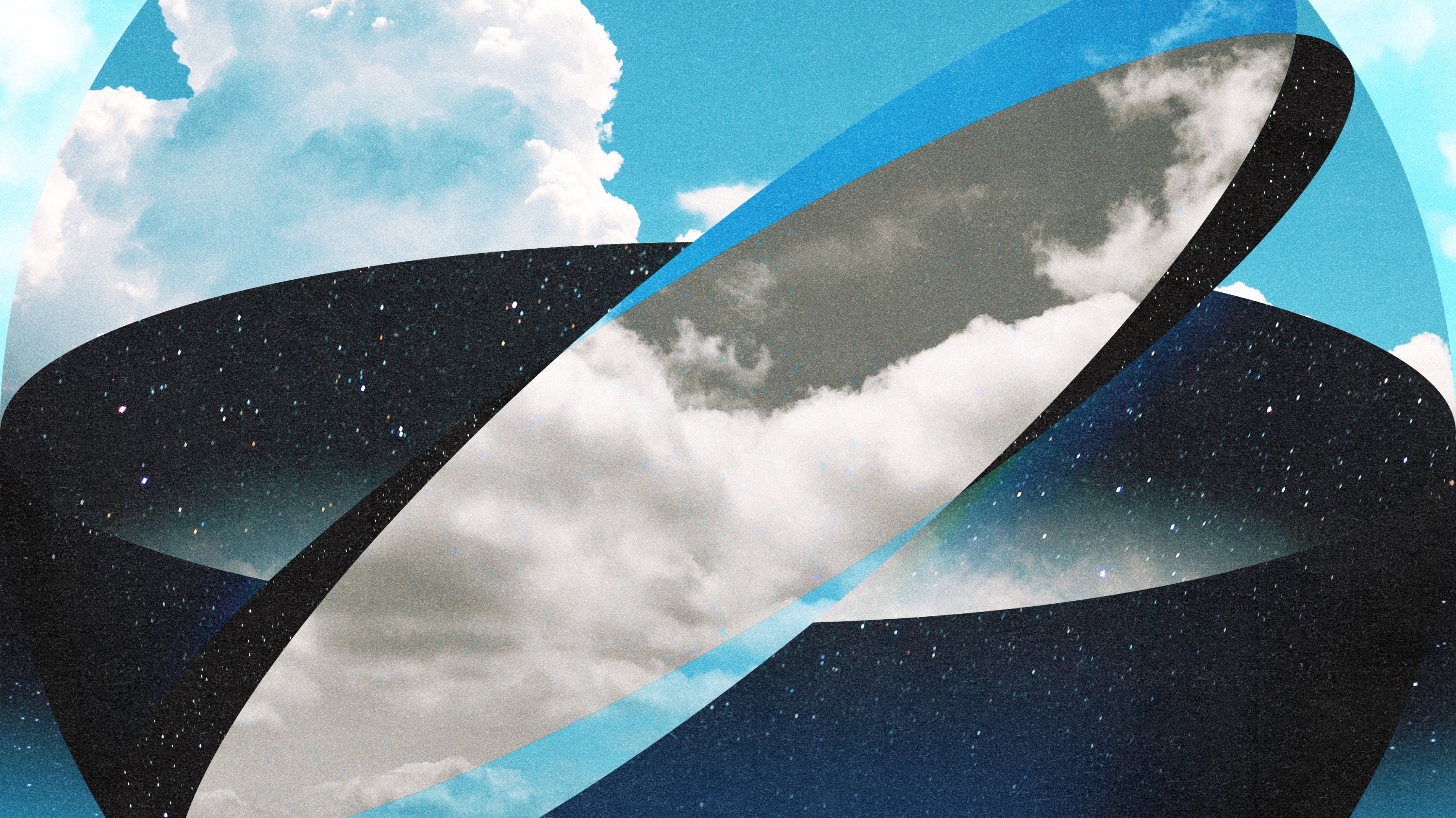 The shape of the moon's ecliptic over a cosmic sky