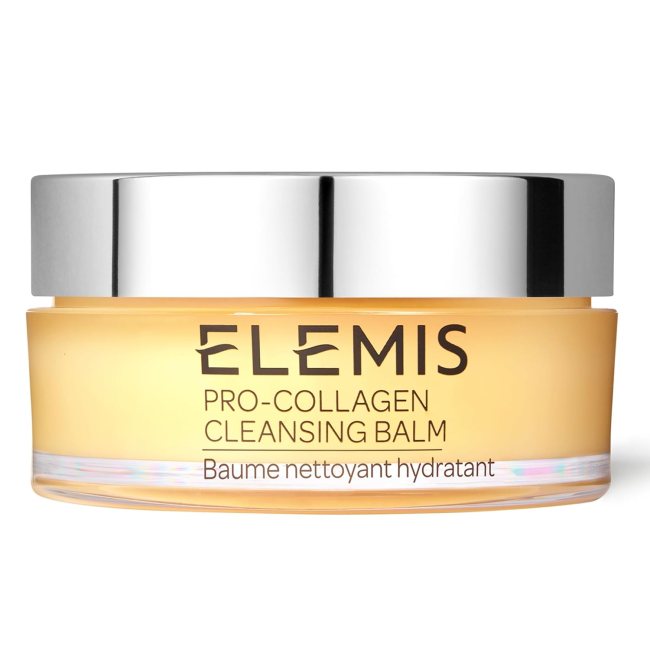 Elemis Pro-Collagen Cleansing Balm in a clear pot.