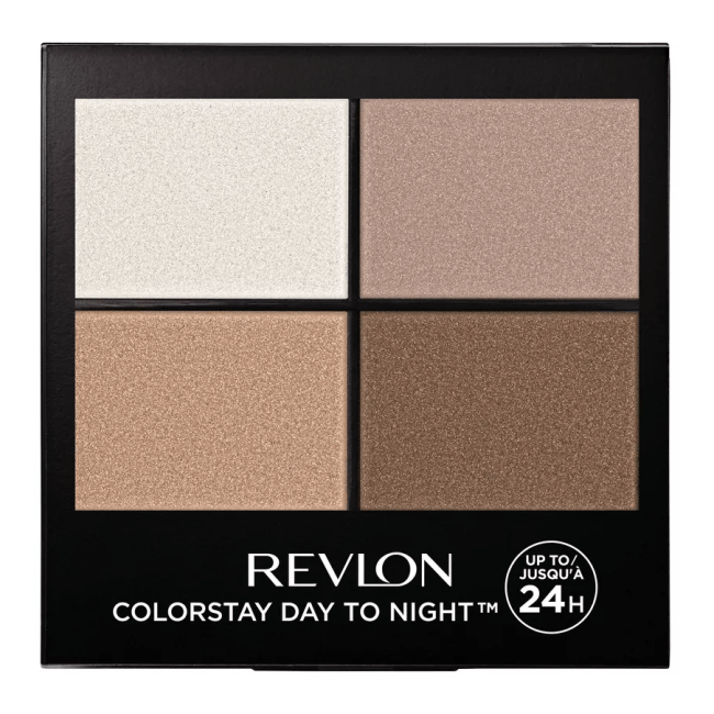 ColorStay Day to Night Eyeshadow Quad in Moonlit in a black compact.