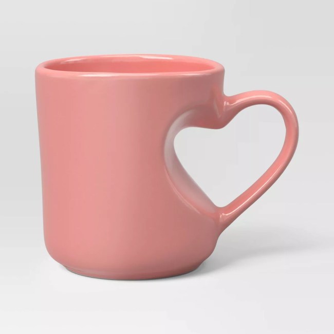 Threshold Pink Heart Handle Mug