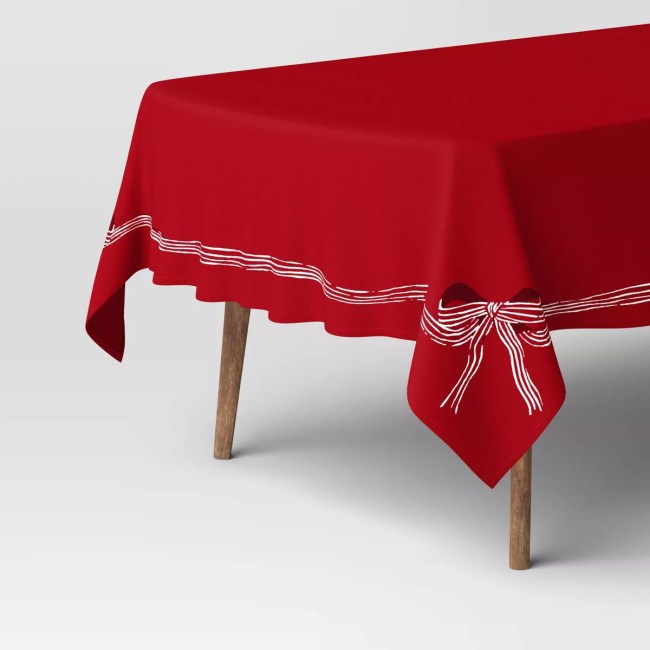 Threshold Red Ribbon Tablecloth