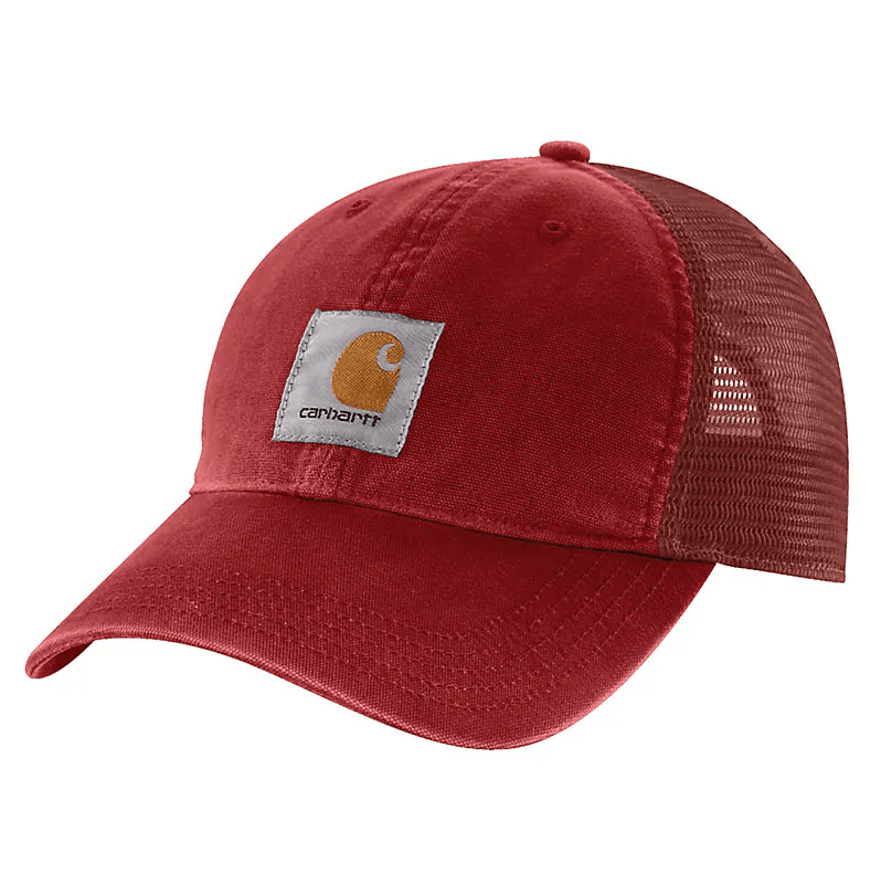 Carhartt Canvas Mesh-Back Cap in red colorway