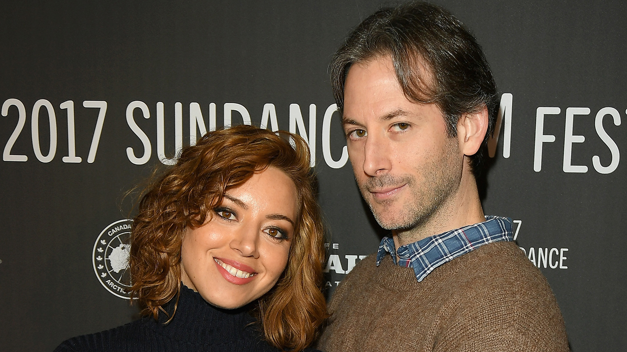 PARK CITY, UT - JANUARY 19:  Actress Aubrey Plaza (L) and director Jeff Baena attend "The Little Hours" premiere during day 1 of the 2017 Sundance Film Festival at Library Center Theater on January 19, 2017 in Park City, Utah.