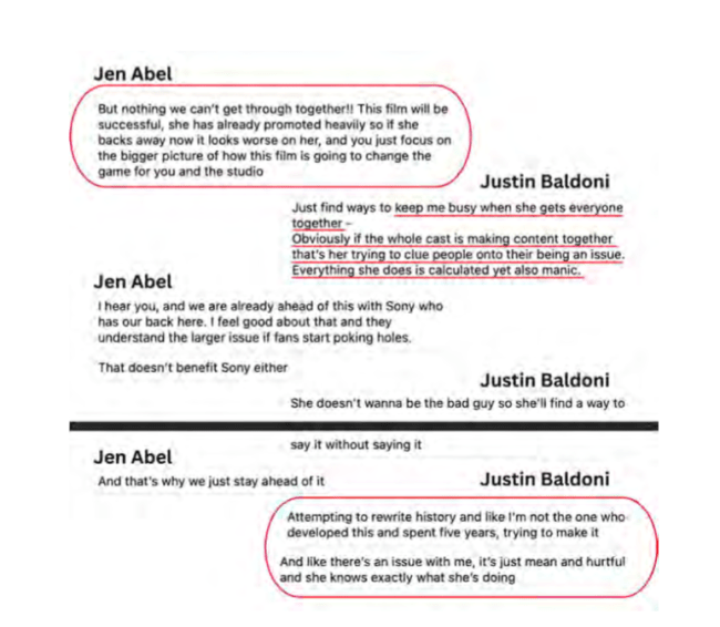 Justin Baldoni texts