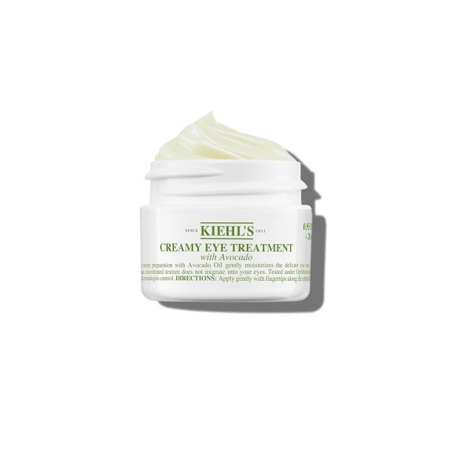 Kiehl's Avocado Eye Treatment in a white jar.