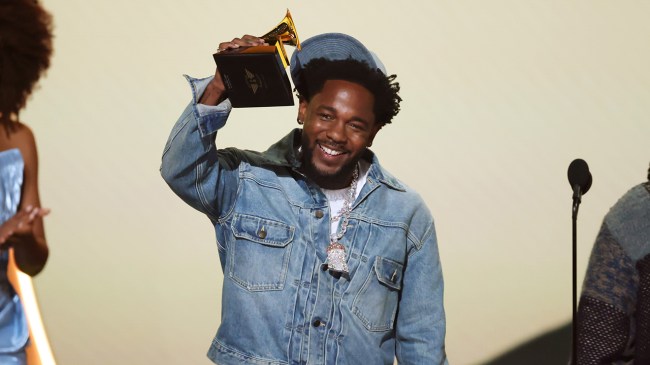 LOS ANGELES, CALIFORNIA - FEBRUARY 02: Kendrick Lamar accepts the Record of the Year award for "Not Like Us" onstage during the 67th Annual GRAMMY Awards at Crypto.com Arena on February 02, 2025 in Los Angeles, California.