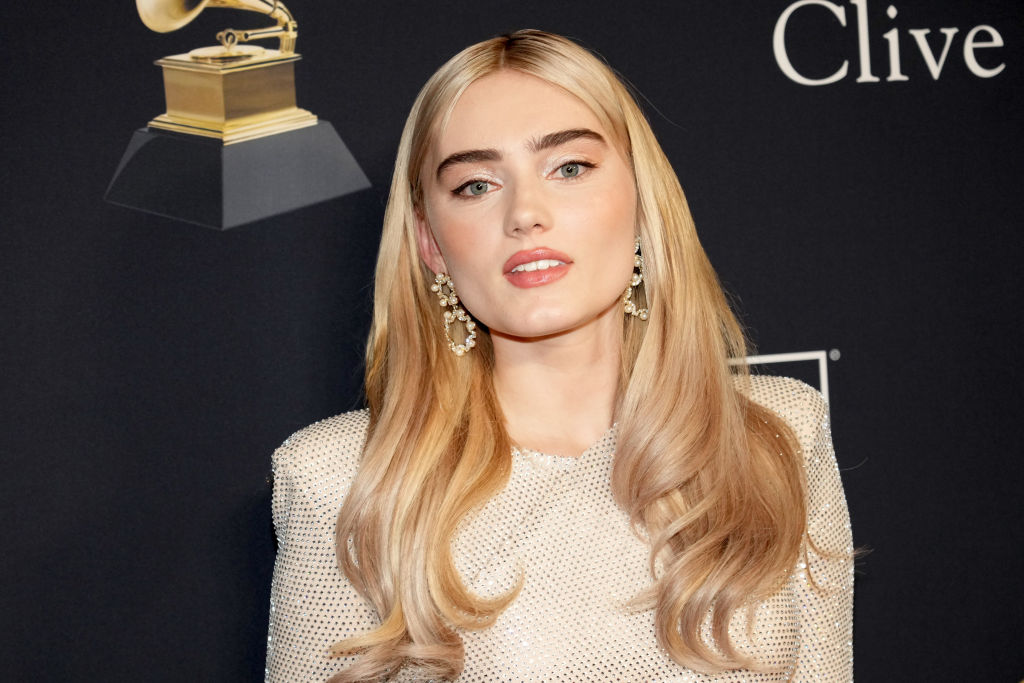 Meg Donnelly attends the 66th GRAMMY Awards Pre-GRAMMY Gala & GRAMMY Salute To Industry Icons Honoring Jon Platt at The Beverly Hilton on February 03, 2024 in Beverly Hills, California.