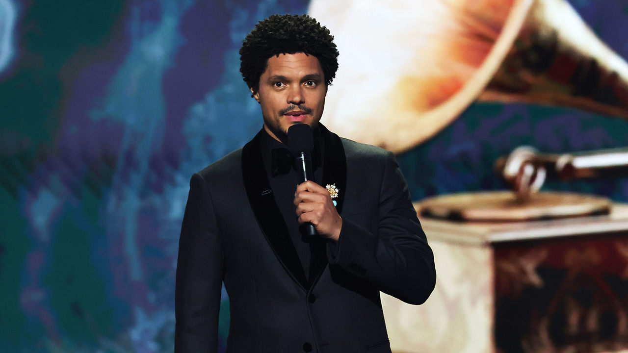 LOS ANGELES, CALIFORNIA - FEBRUARY 02: Host Trevor Noah speaks onstage during the 67th Annual GRAMMY Awards at Crypto.com Arena on February 02, 2025 in Los Angeles, California.