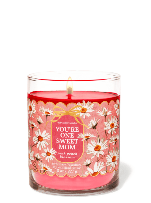 Bath & Body Works Pink Peach Blossom Single-Wick Candle