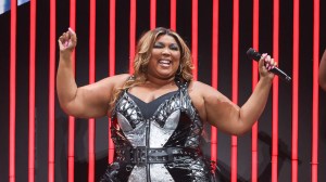 AUCKLAND, NEW ZEALAND - JULY 26: Lizzo performs at Spark Arena on July 26, 2023 in Auckland, New Zealand.