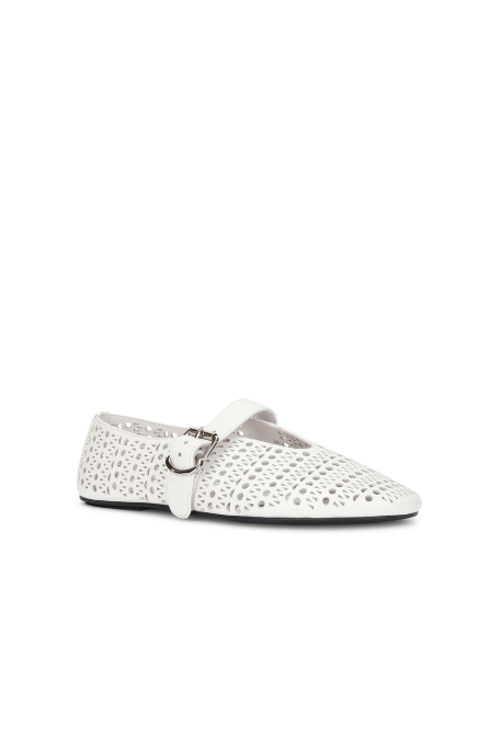 Jeffrey Campbell Shelly Lsr Mary Jane in white
