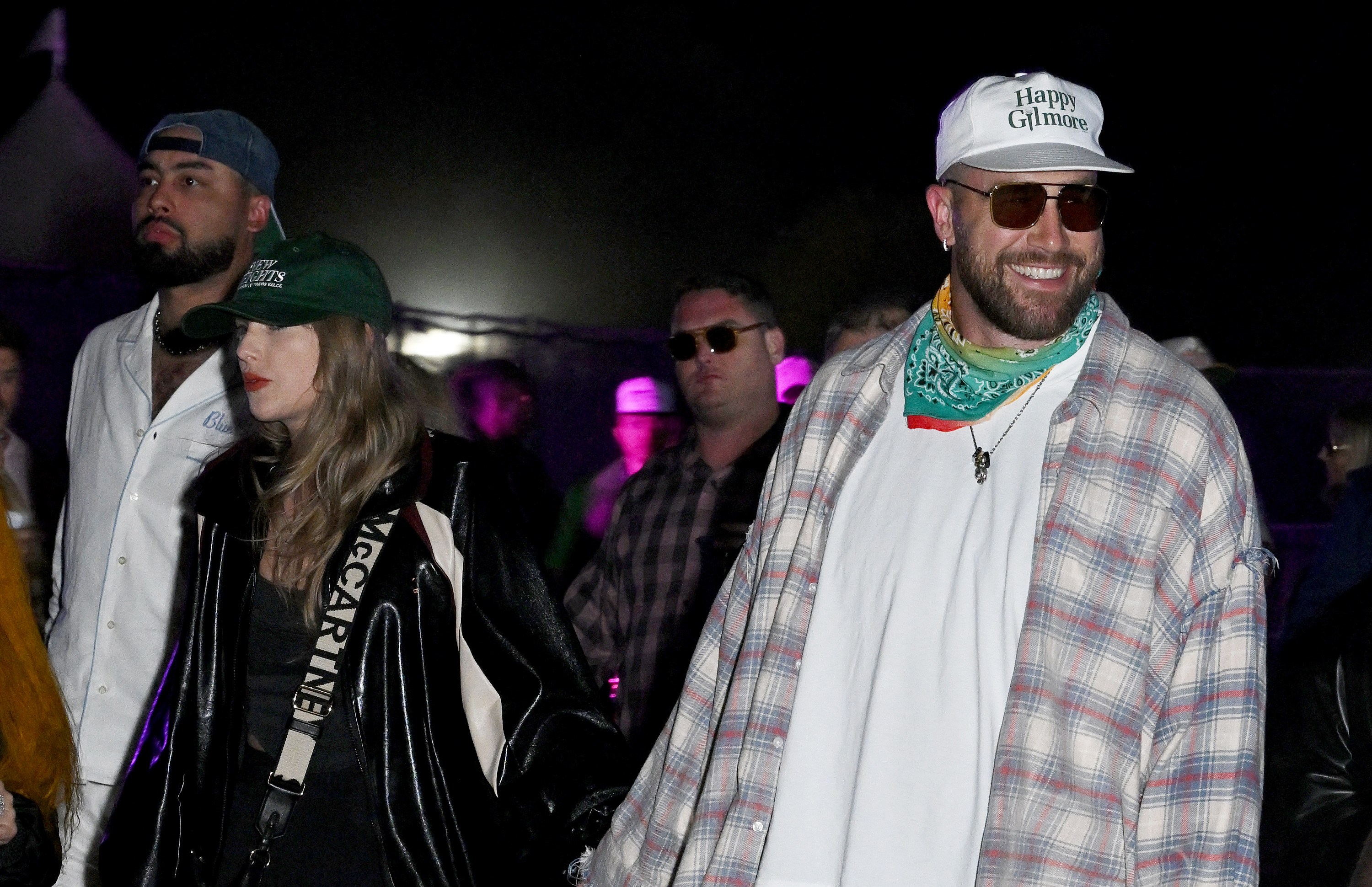 Taylor Swift and Travis Kelce at Neon Carnival held during the Coachella Music and Arts Festival on April 13, 2024 in Thermal, California.