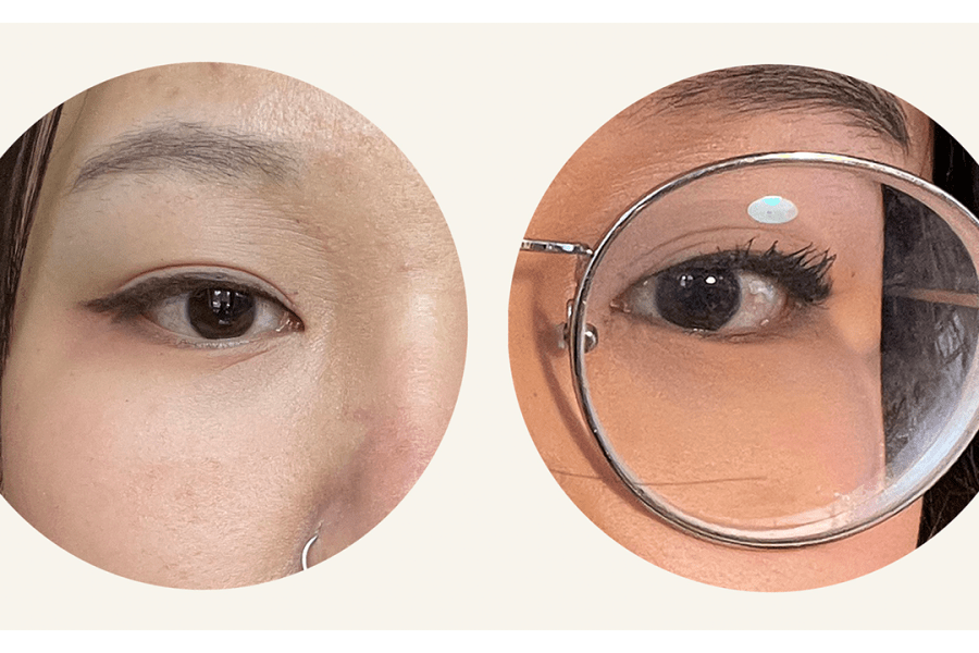 Stephanie wearing the Judydoll 3D Curling Eyelash Iron Mascara in black