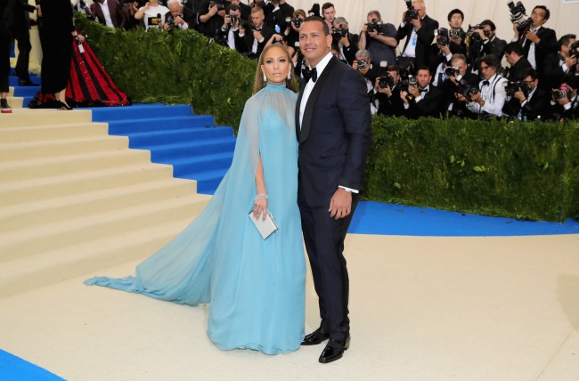 NEW YORK, NY - MAY 01:  Jennifer Lopez (L) and Alex Rodriguez attend the "Rei Kawakubo/Comme des Garcons: Art Of The In-Between" Costume Institute Gala at Metropolitan Museum of Art on May 1, 2017 in New York City.