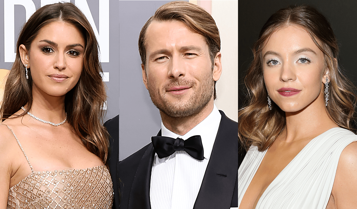 Glen Powell, Sydney Sweeney, Gigi Paris