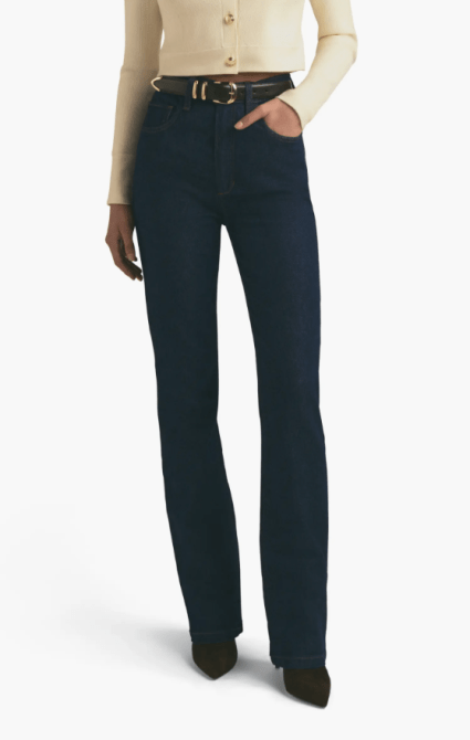 Favorite Daughter The Valentina Super High Waist Mini Bootcut Jeans