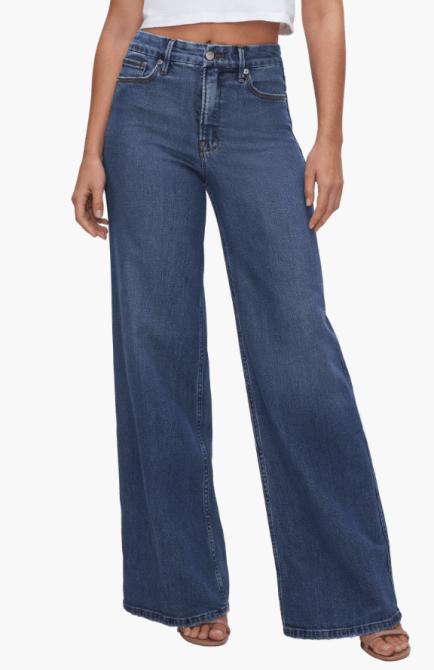 Good American Good Skate High Waist Wide Leg Jeans