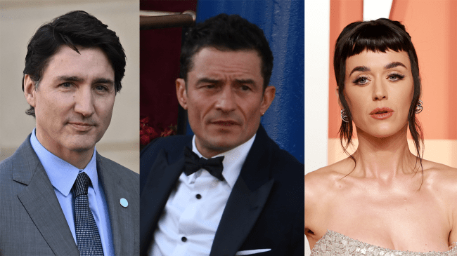 Justin Trudeau, Orlando Bloom, Katy Perry