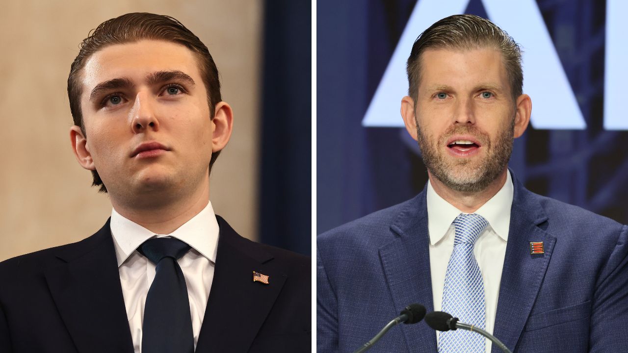 Barron Trump and Eric Trump