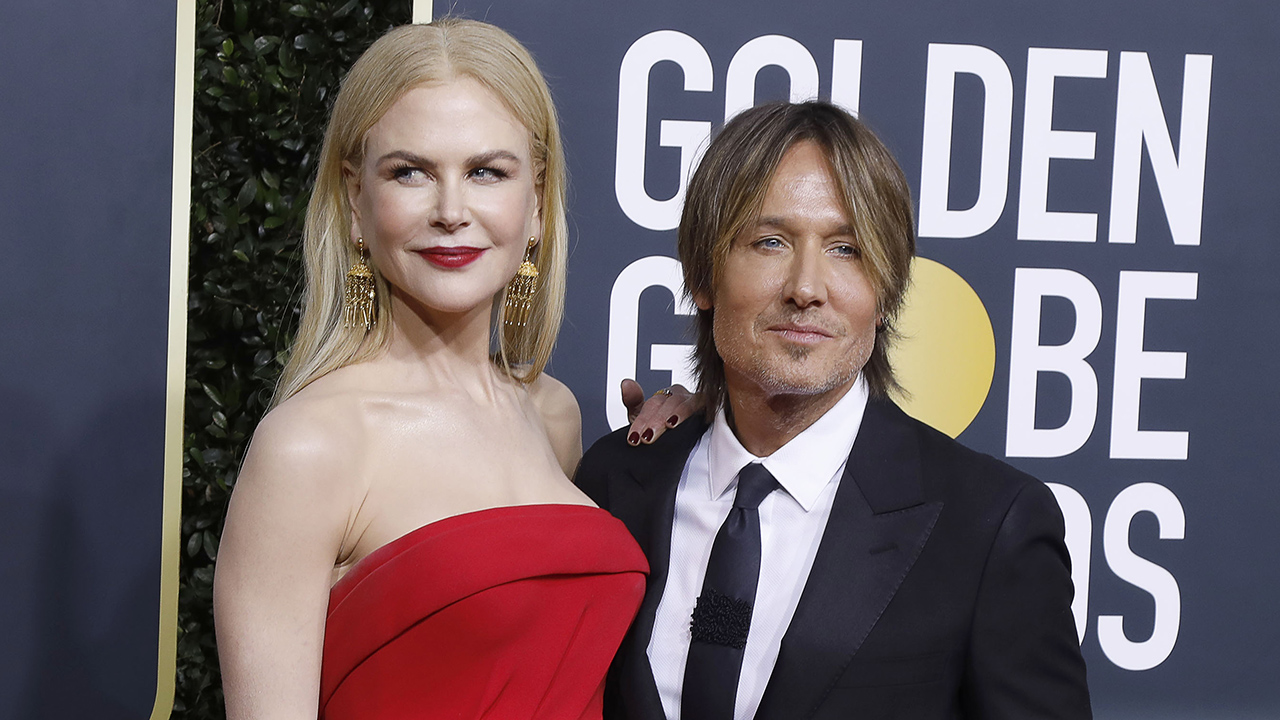 LOS ANGELES, CALIFORNIA, UNITED STATES - JANUARY 5, 2020 -                          Nicole Kidman and Keith Urban photographed on the red carpet of the 77th Annual Golden Globe Awards at The Beverly Hilton Hotel on January 05, 2020 in Beverly Hills, California