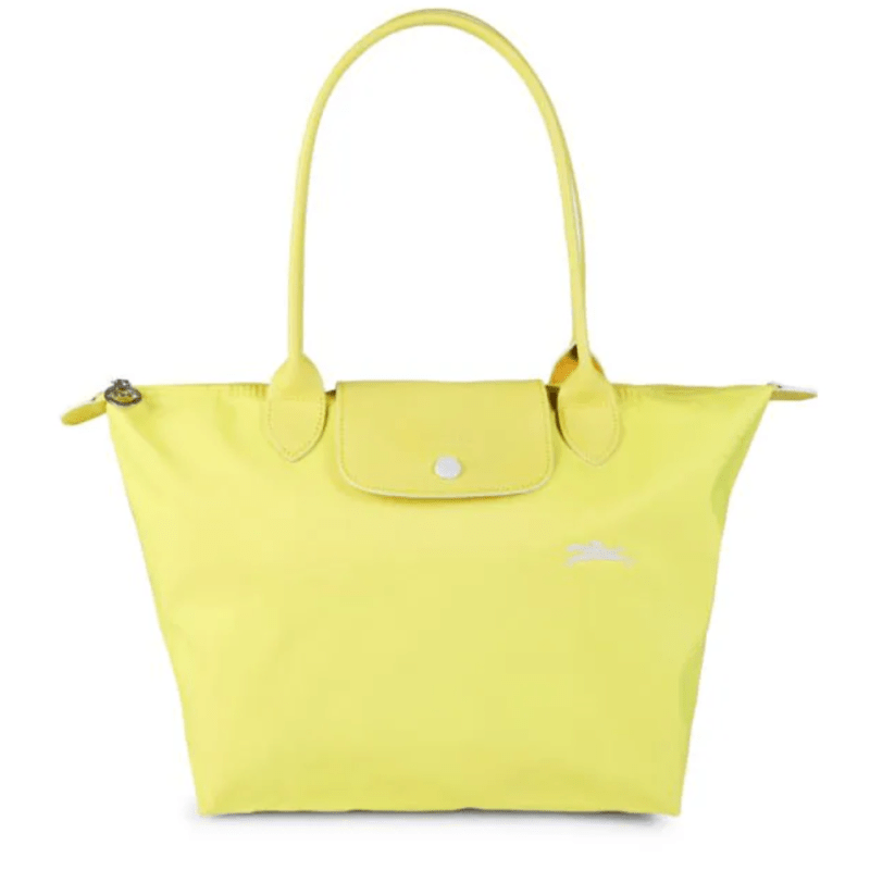 Small Le Pliage Club Leather-Trim Tote