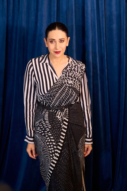 MUMBAI, INDIA - MARCH 27: Karishma Kapoor attends Lakme Fashion Week 2025 on March 27, 2025 in Mumbai, India.