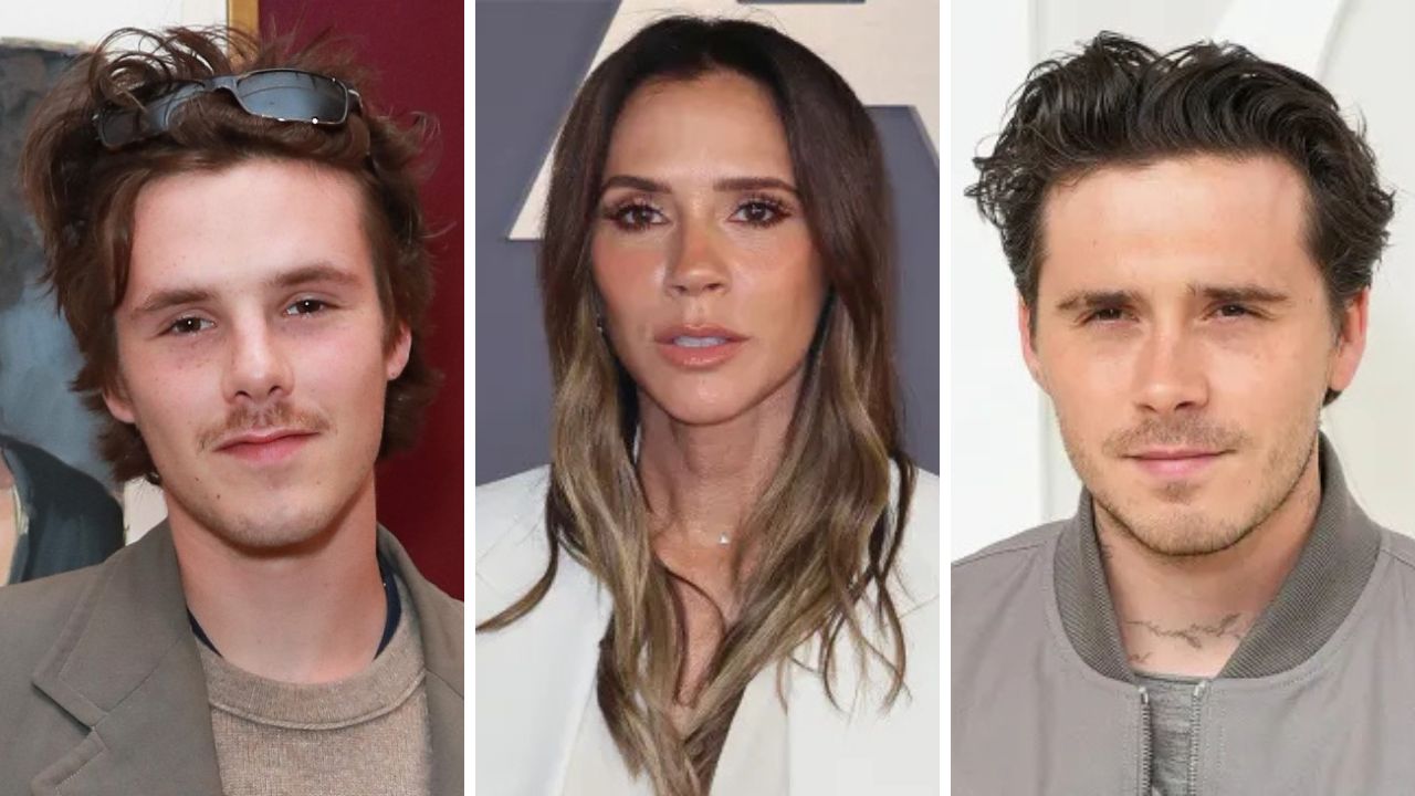 Cruz, Victoria and Brooklyn Beckham