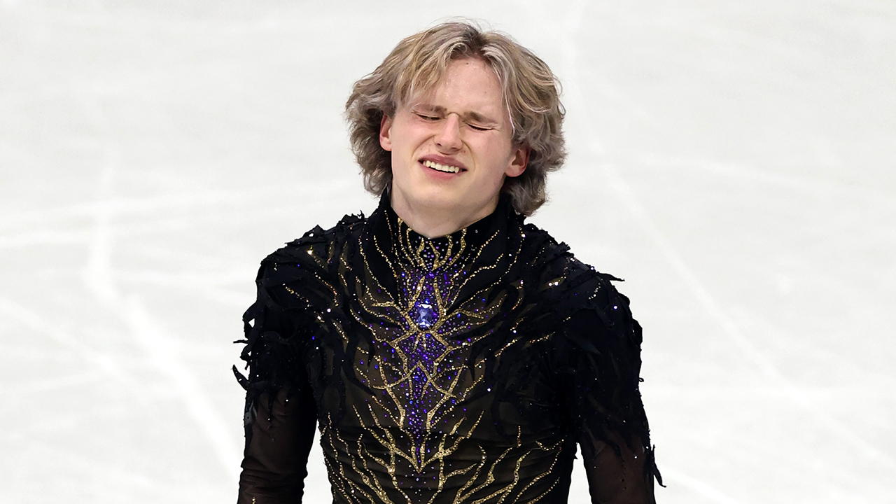 MILAN, ITALY - FEBRUARY 13: Ilia Malinin of Team United States reacts after competing in the Men Single Skating on day seven of the Milano Cortina 2026 Winter Olympic games at Milano Ice Skating Arena on February 13, 2026 in Milan, Italy.