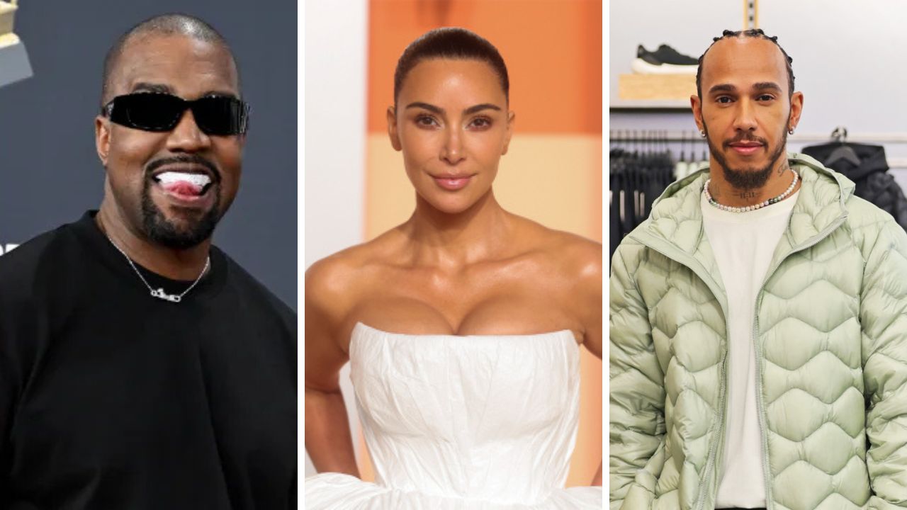 Kanye, Kim Kardashian, Lewis Hamilton