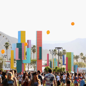 INDIO, CA - APRIL 13: Festivalgoers are seen during the 2019 Coachella Valley Music And Arts Festival on April 13, 2019 in Indio, California. (Photo by Rich Fury/Getty Images for Coachella)